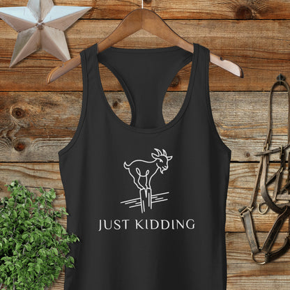 Just Kidding Racerback Tank