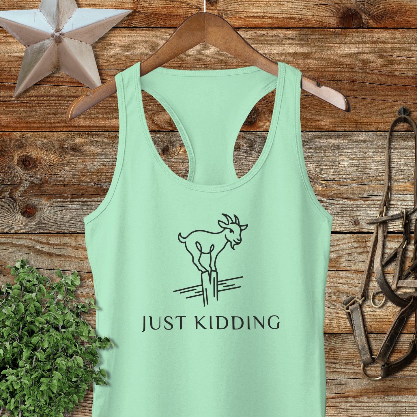 Just Kidding Racerback Tank
