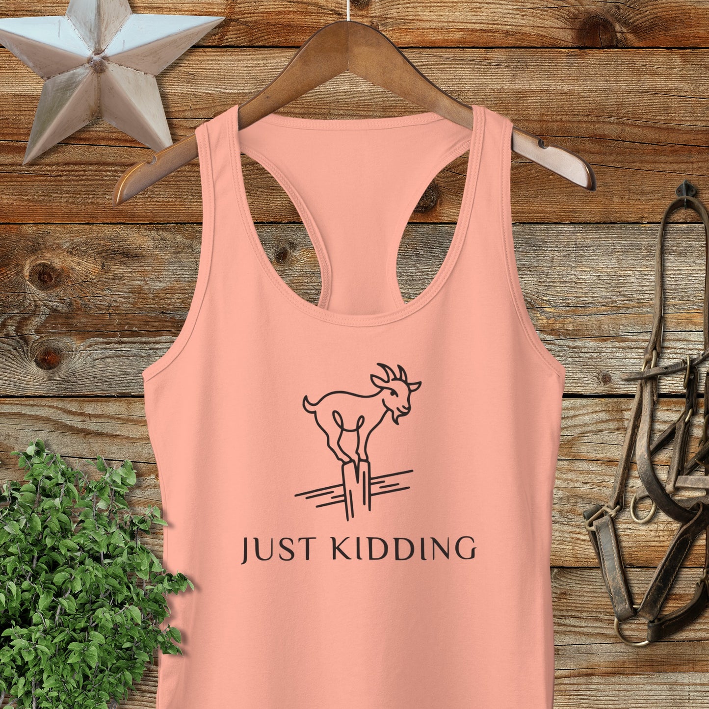 Just Kidding Racerback Tank