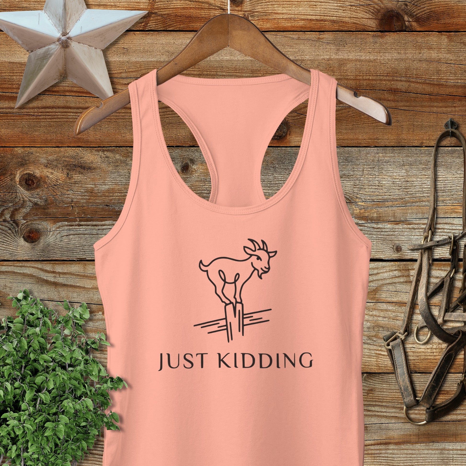Just Kidding Racerback Tank