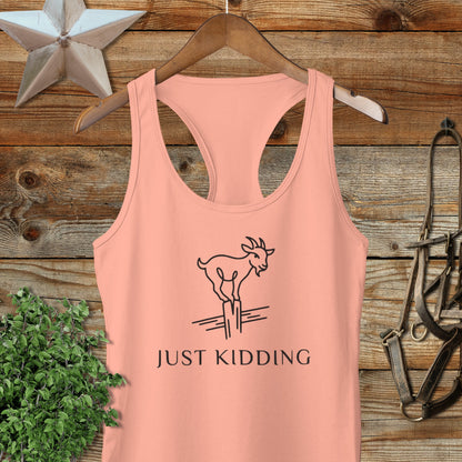 Just Kidding Racerback Tank