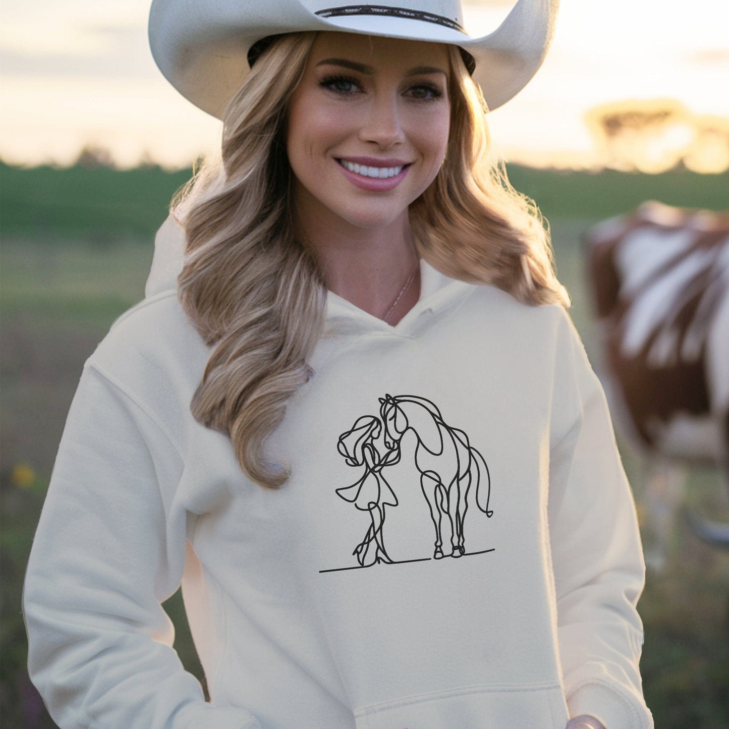 Lady and Horse Hoodie