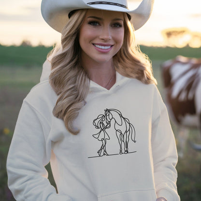 Lady and Horse Hoodie