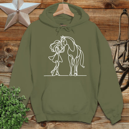 Lady and Horse Hoodie