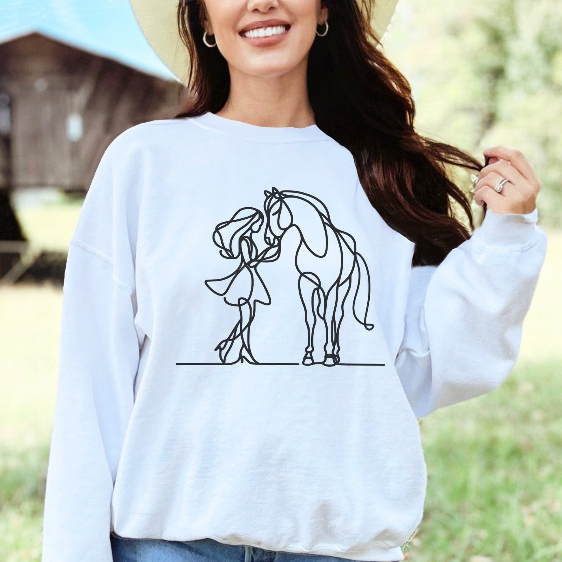 Lady and Horse Long Sleeve Tee