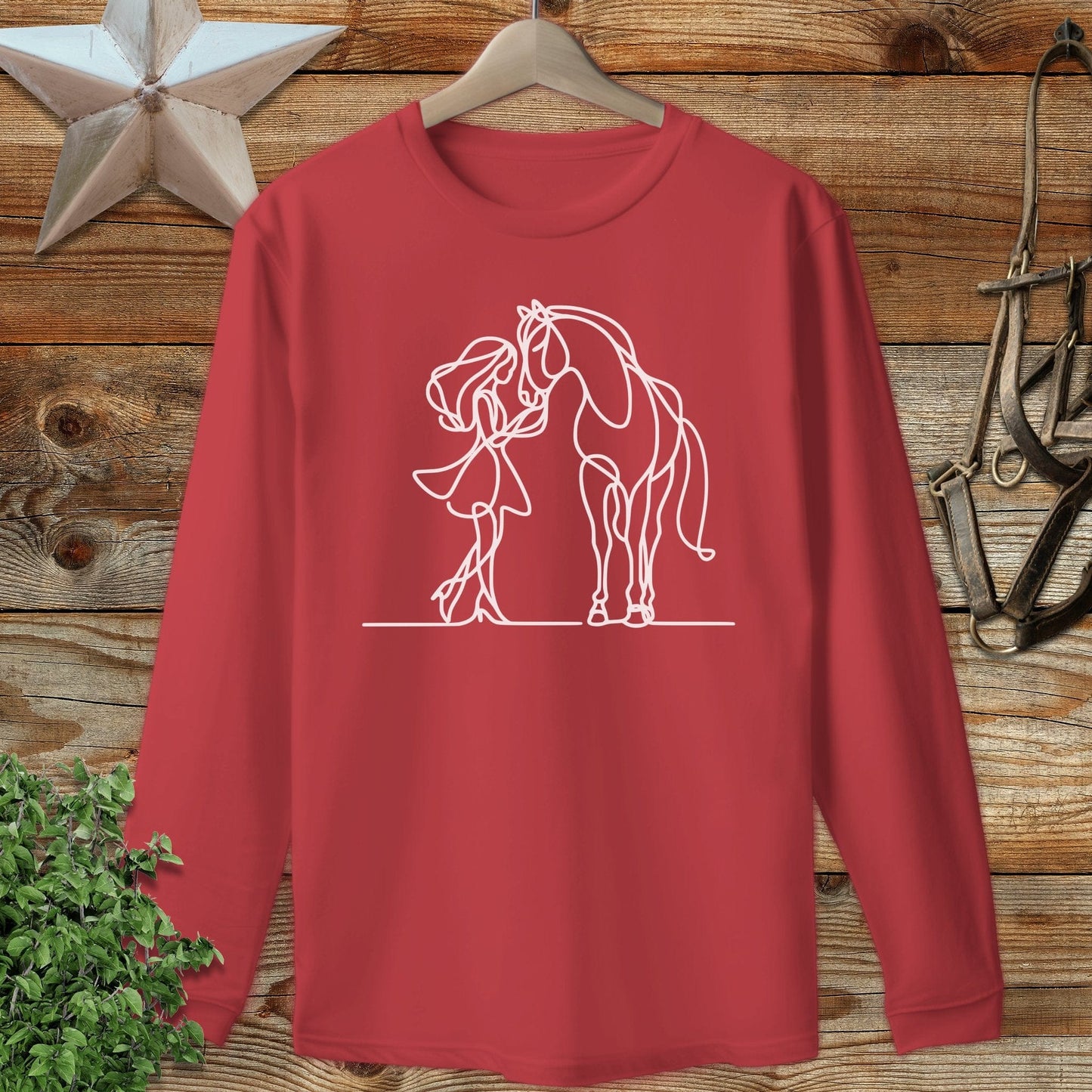 Lady and Horse Long Sleeve Tee