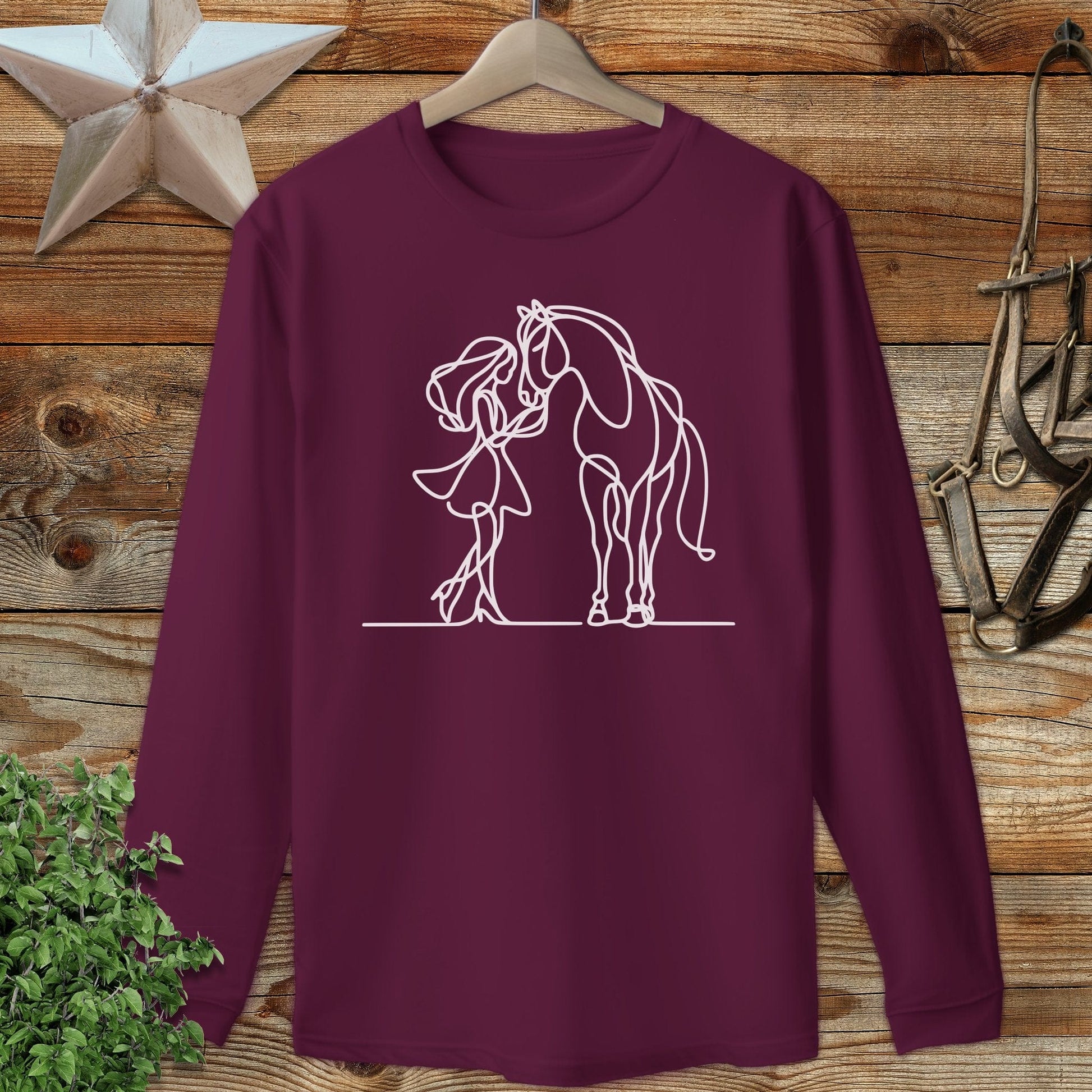 Lady and Horse Long Sleeve Tee
