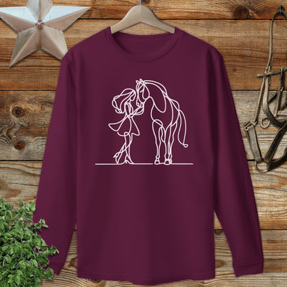 Lady and Horse Long Sleeve Tee