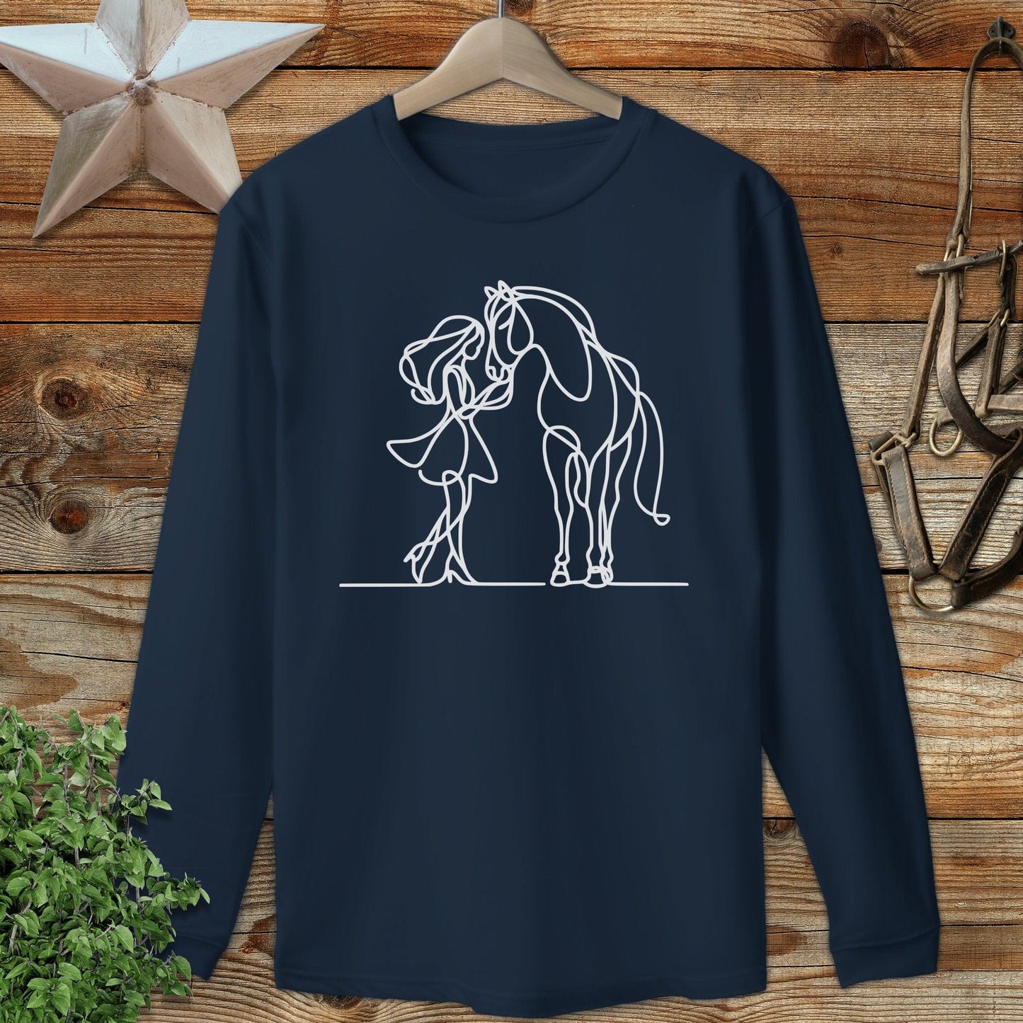 Lady and Horse Long Sleeve Tee