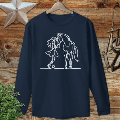 Lady and Horse Long Sleeve Tee