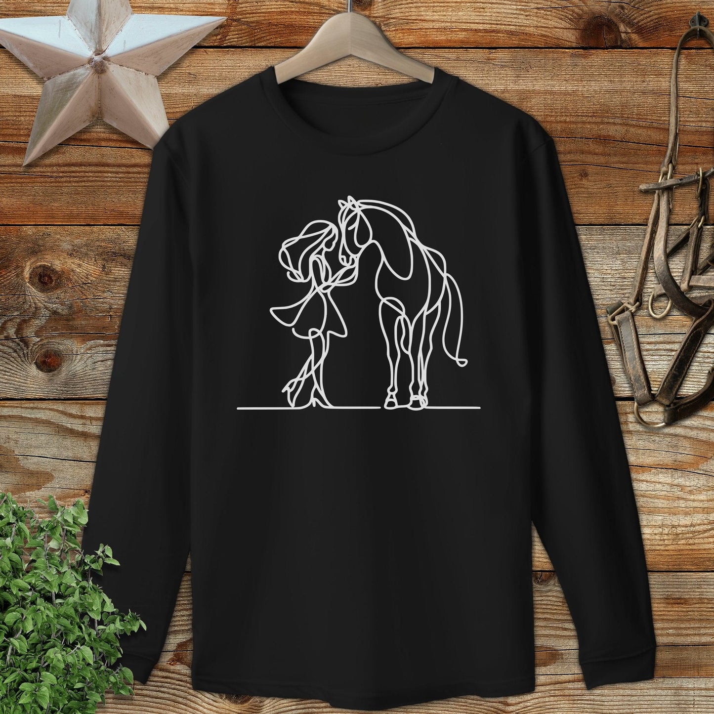 Lady and Horse Long Sleeve Tee