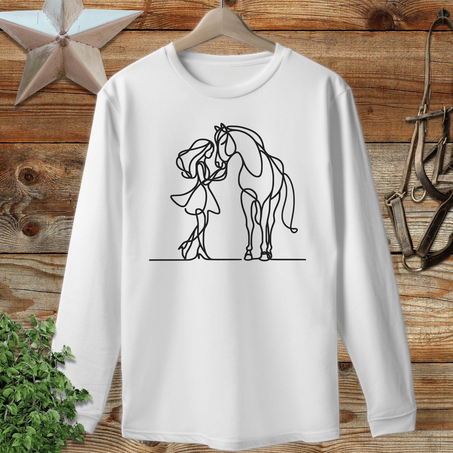Lady and Horse Long Sleeve Tee