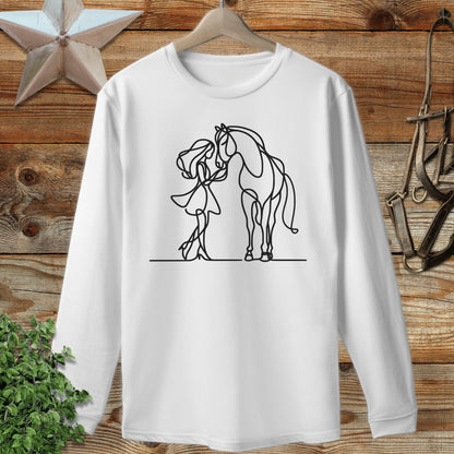 Lady and Horse Long Sleeve Tee