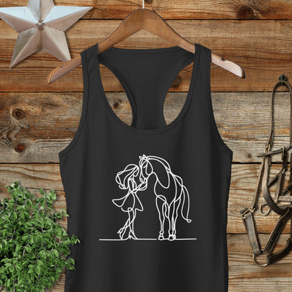 Lady and Horse Racerback Tank