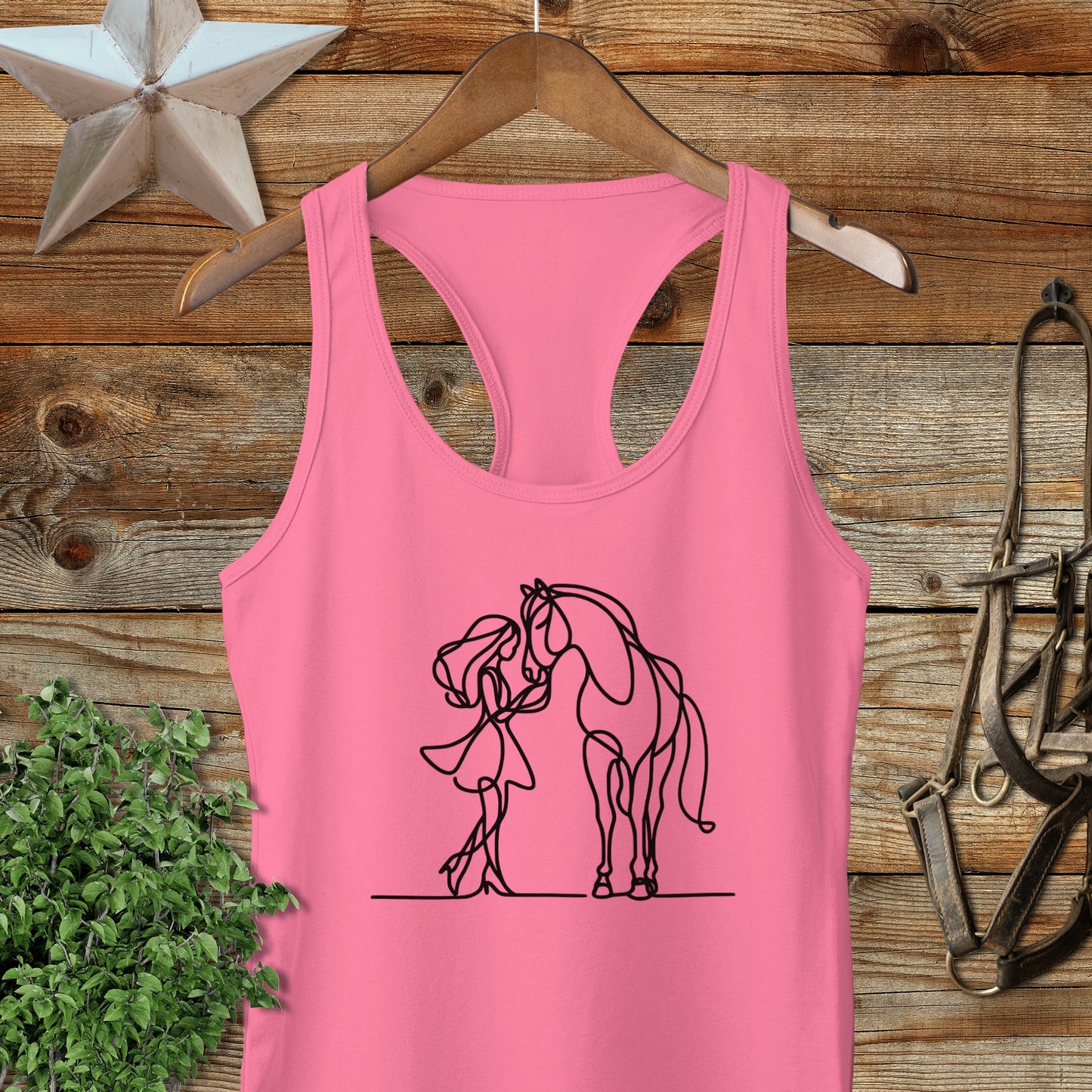Lady and Horse Racerback Tank