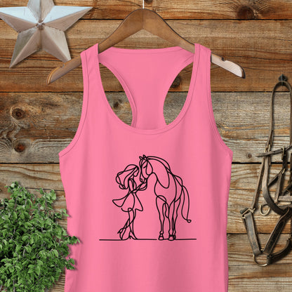 Lady and Horse Racerback Tank