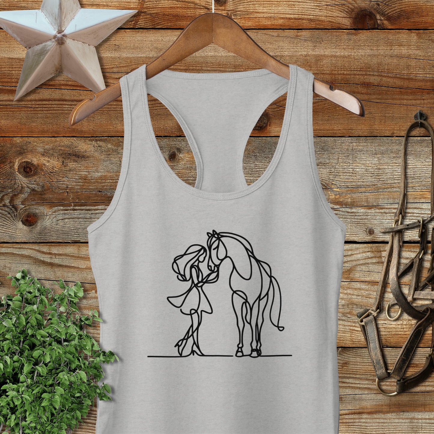 Lady and Horse Racerback Tank