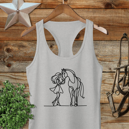 Lady and Horse Racerback Tank