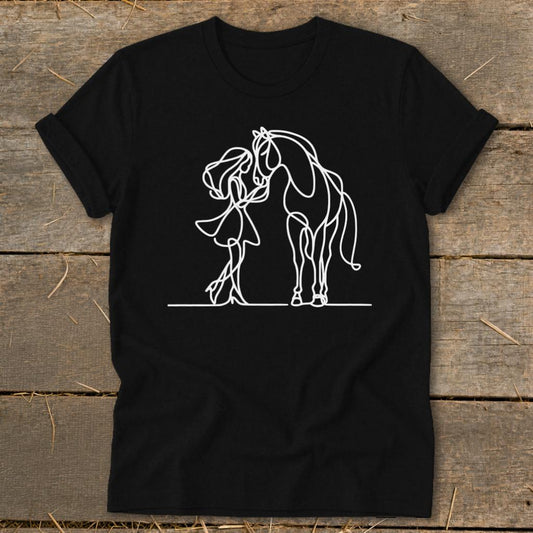 Lady and Horse Softstyle Tee - Black