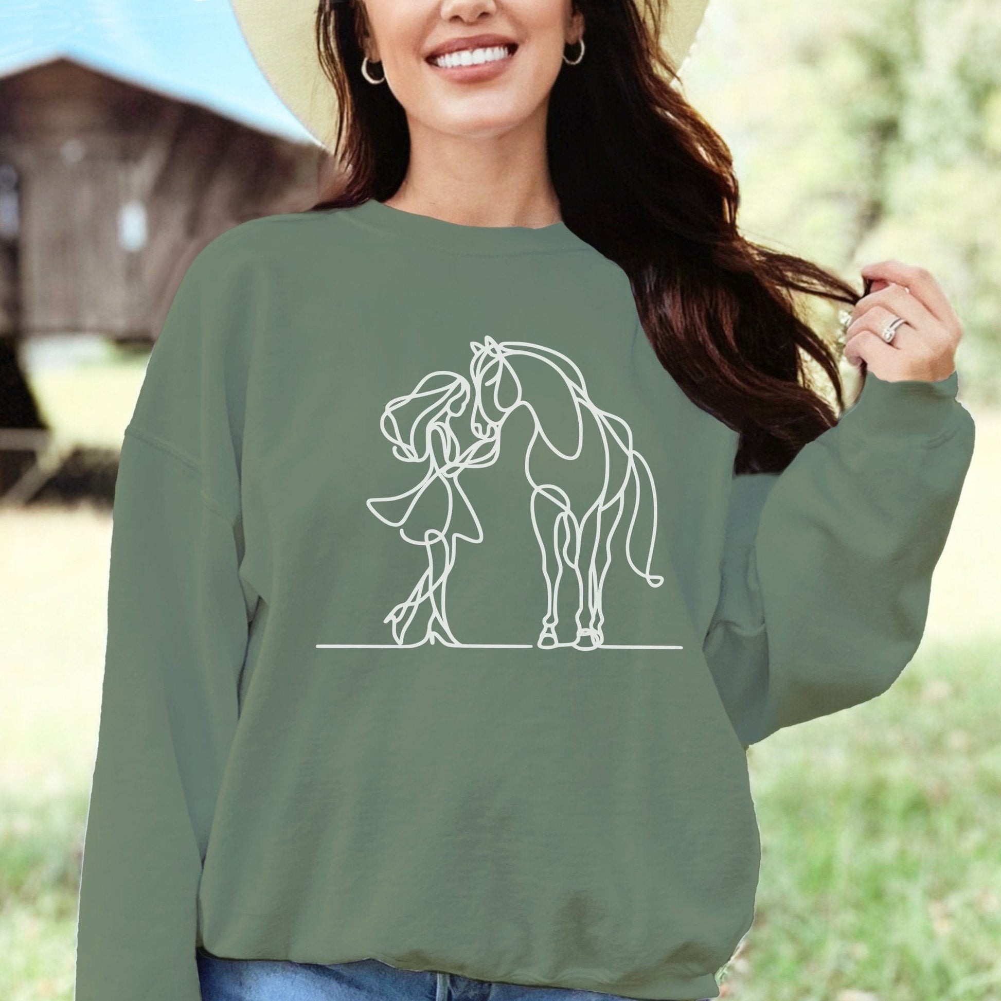 Lady and Horse Sweatshirt