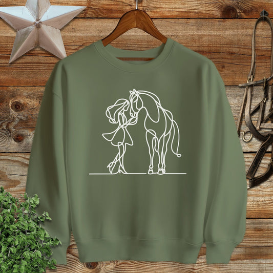 Lady and Horse Sweatshirt