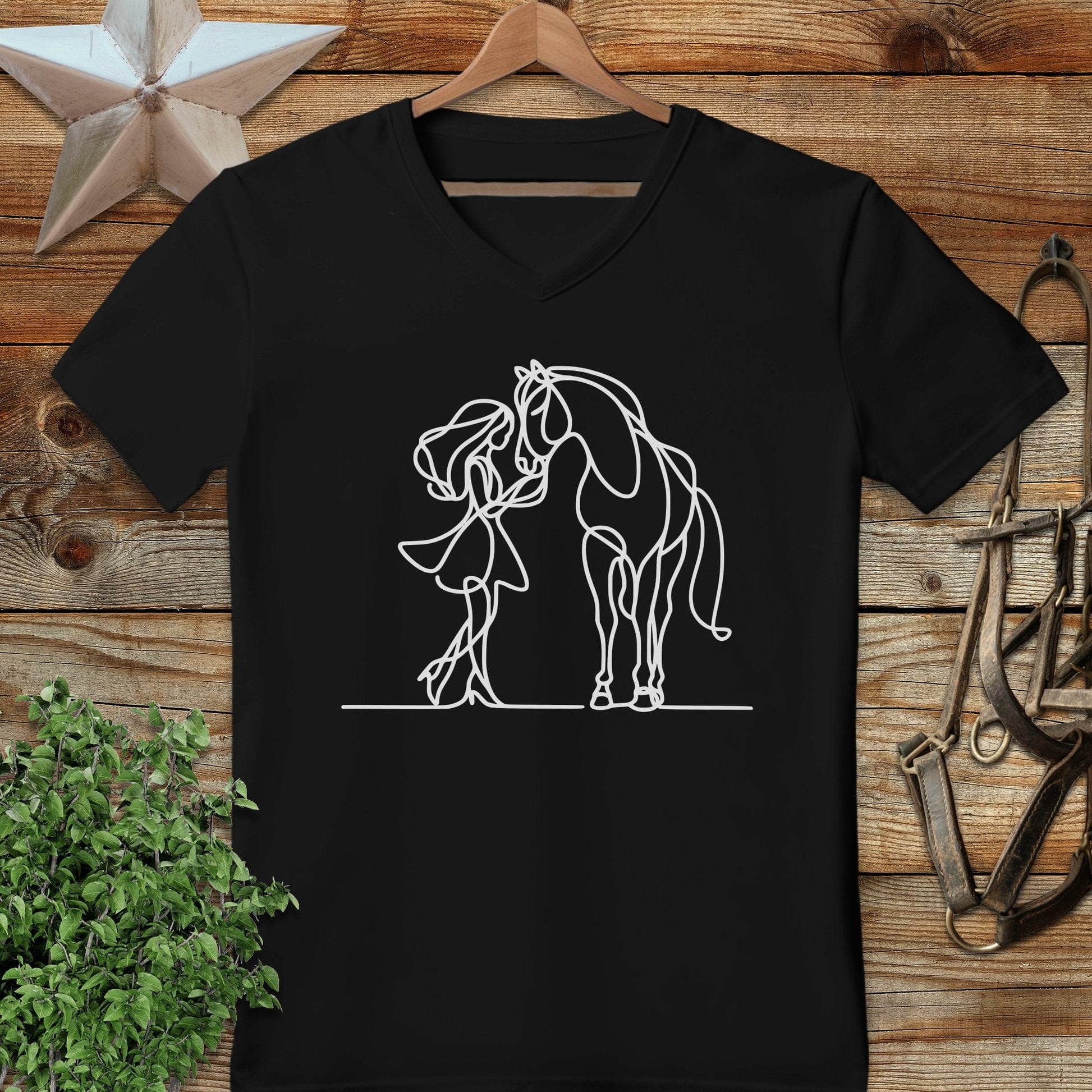 Lady and Horse V-neck