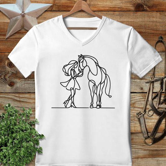 Lady and Horse V-neck