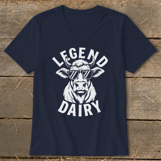 Legend Dairy V-neck - Navy