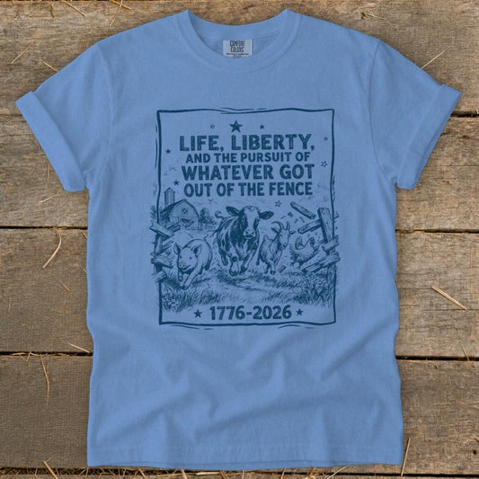 Life, Liberty, Pursuit of Fence Heavyweight Tee