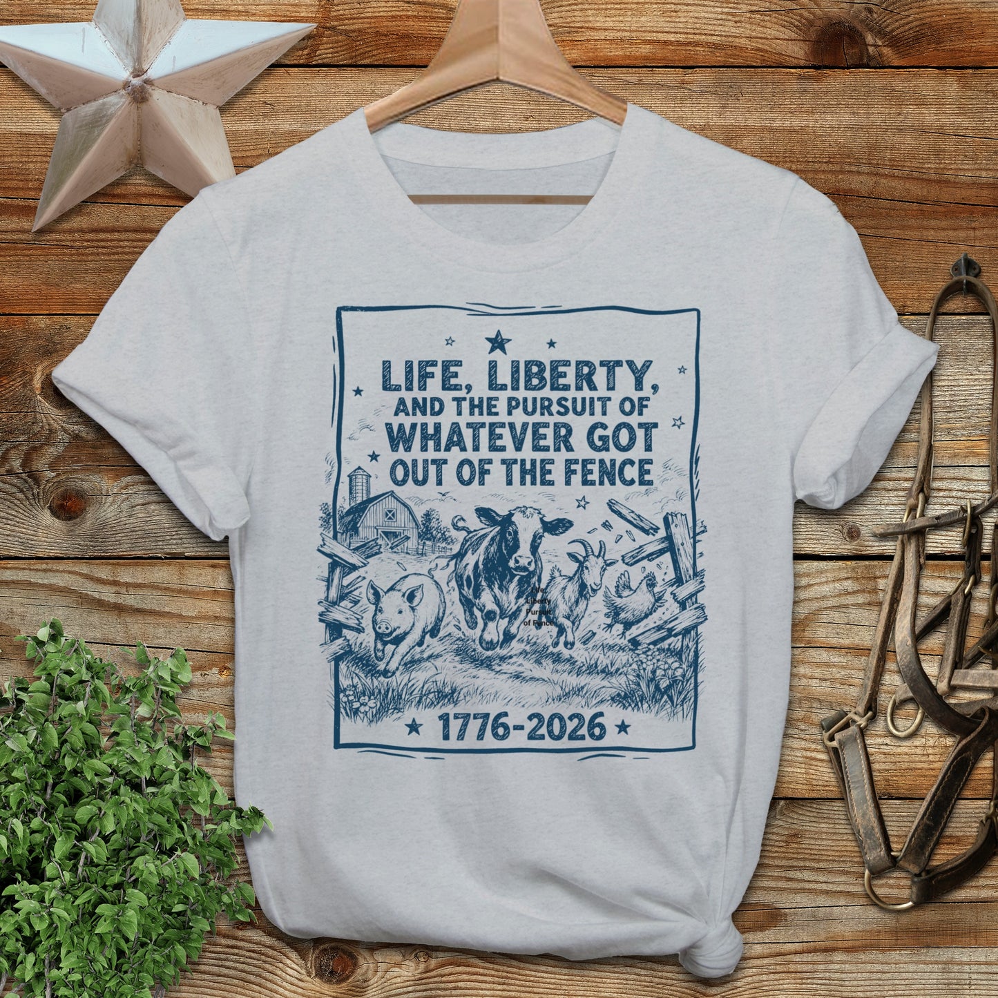 Life, Liberty, Pursuit of Fence Softstyle Tee