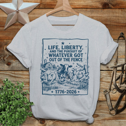 Life, Liberty, Pursuit of Fence Softstyle Tee