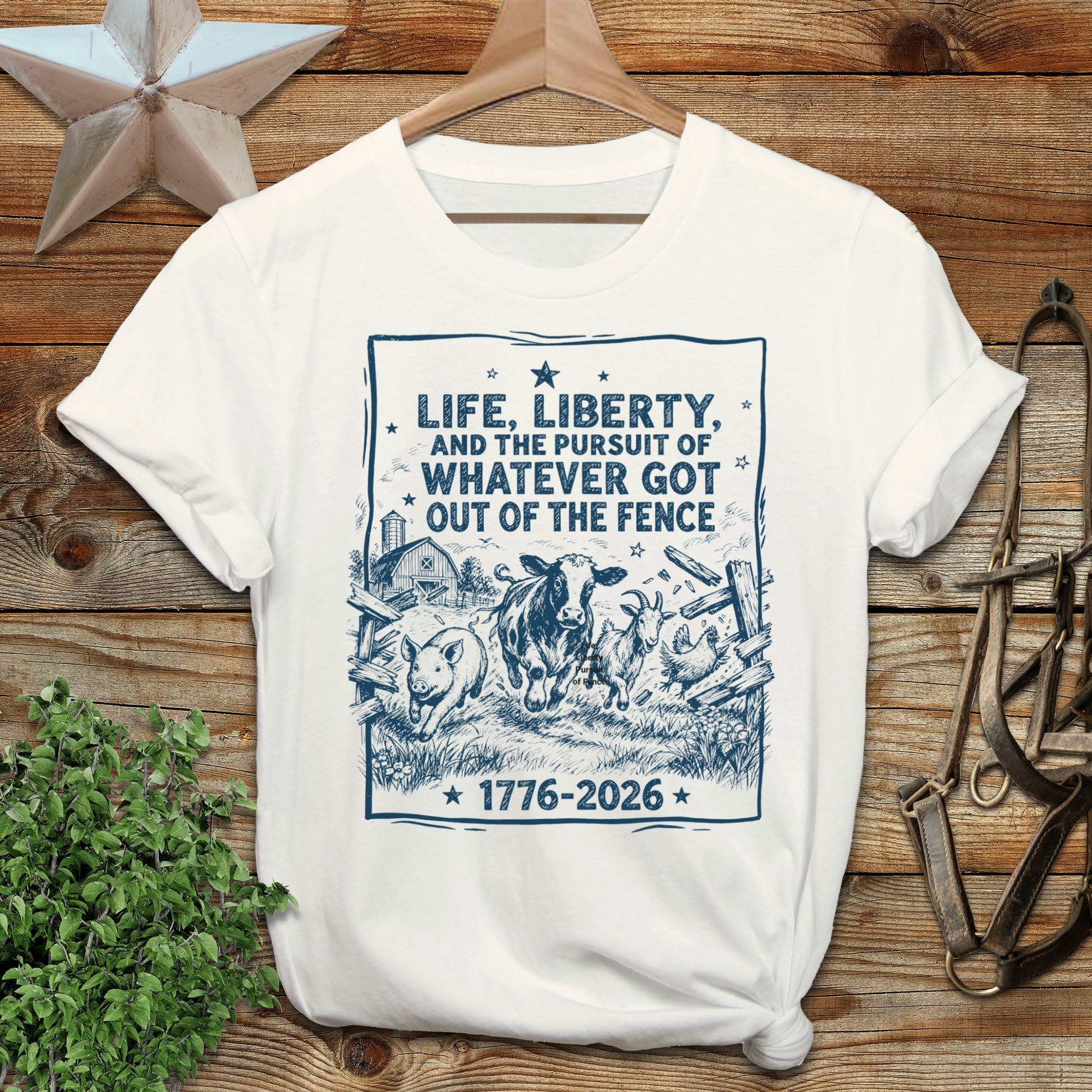 Life, Liberty, Pursuit of Fence Softstyle Tee
