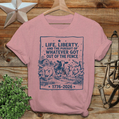 Life, Liberty, Pursuit of Fence Softstyle Tee