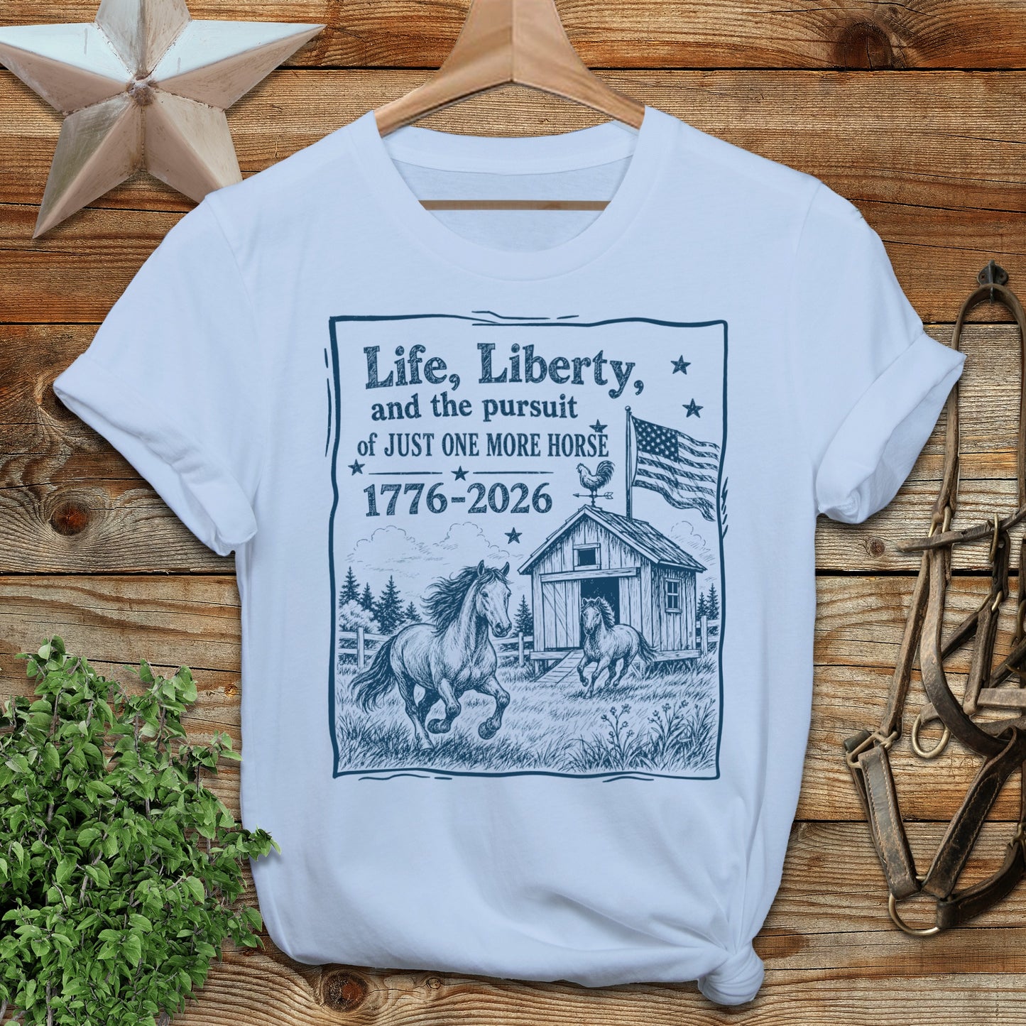 Life, Liberty, Pursuit of Horse Softstyle Tee
