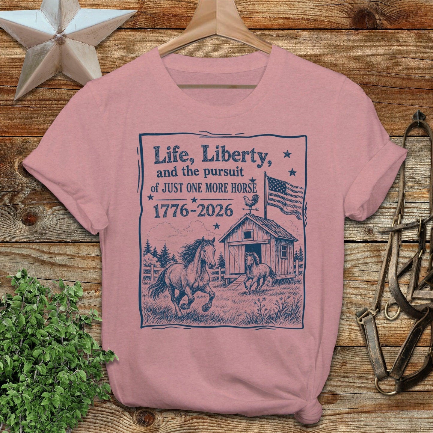 Life, Liberty, Pursuit of Horse Softstyle Tee
