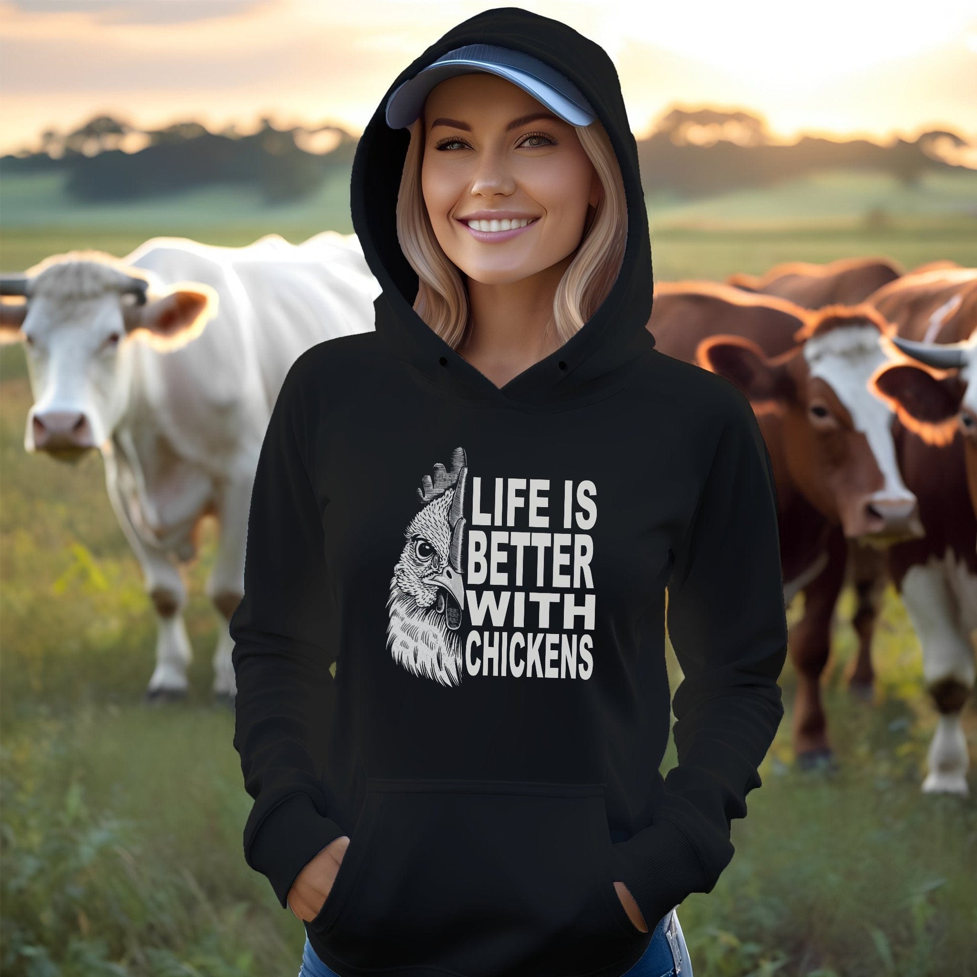 Life With Chickens Hoodie