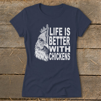 Life With Chickens Ladies Tee