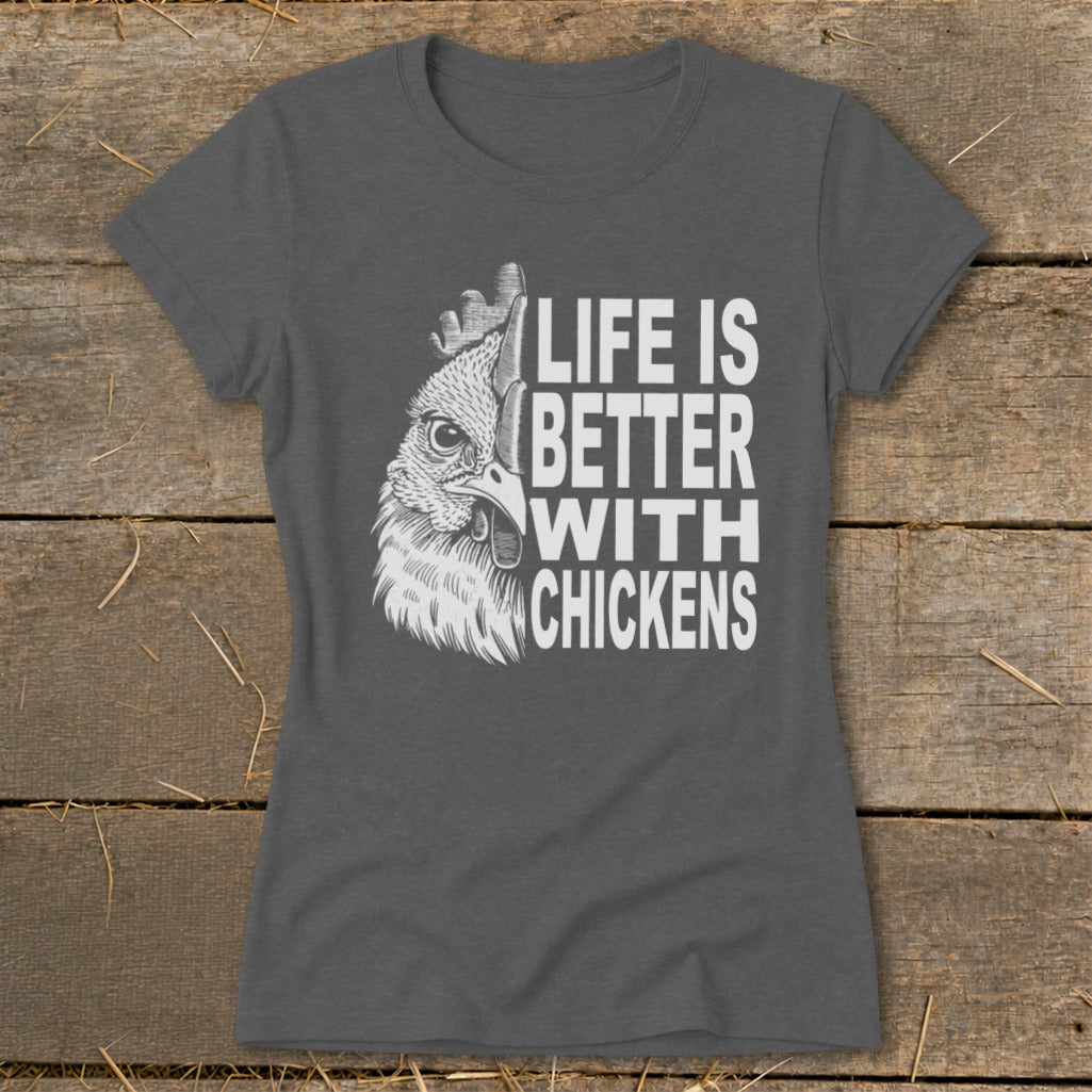 Life With Chickens Ladies Tee