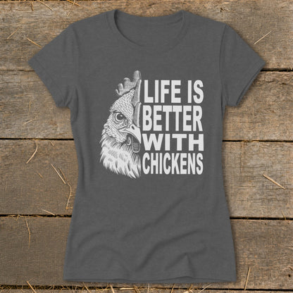 Life With Chickens Ladies Tee