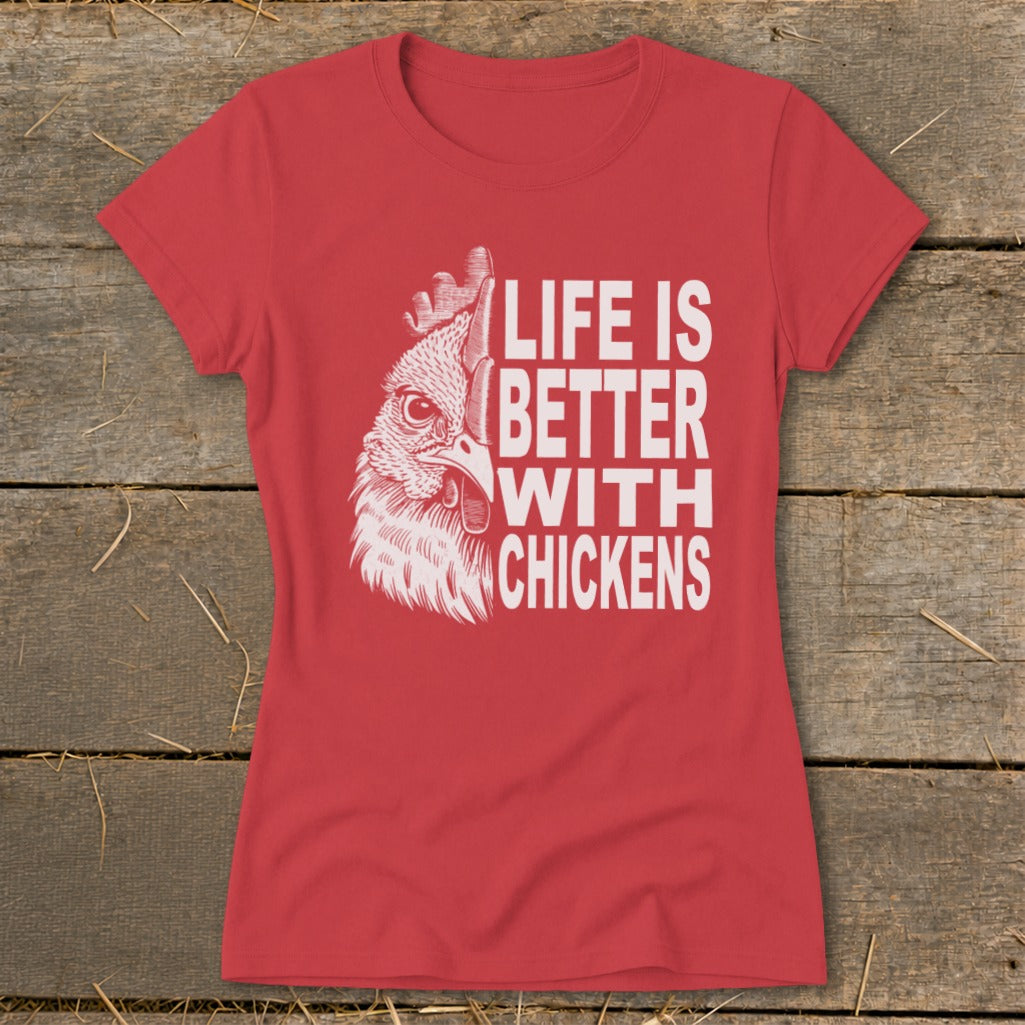 Life With Chickens Ladies Tee