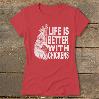 Life With Chickens Ladies Tee