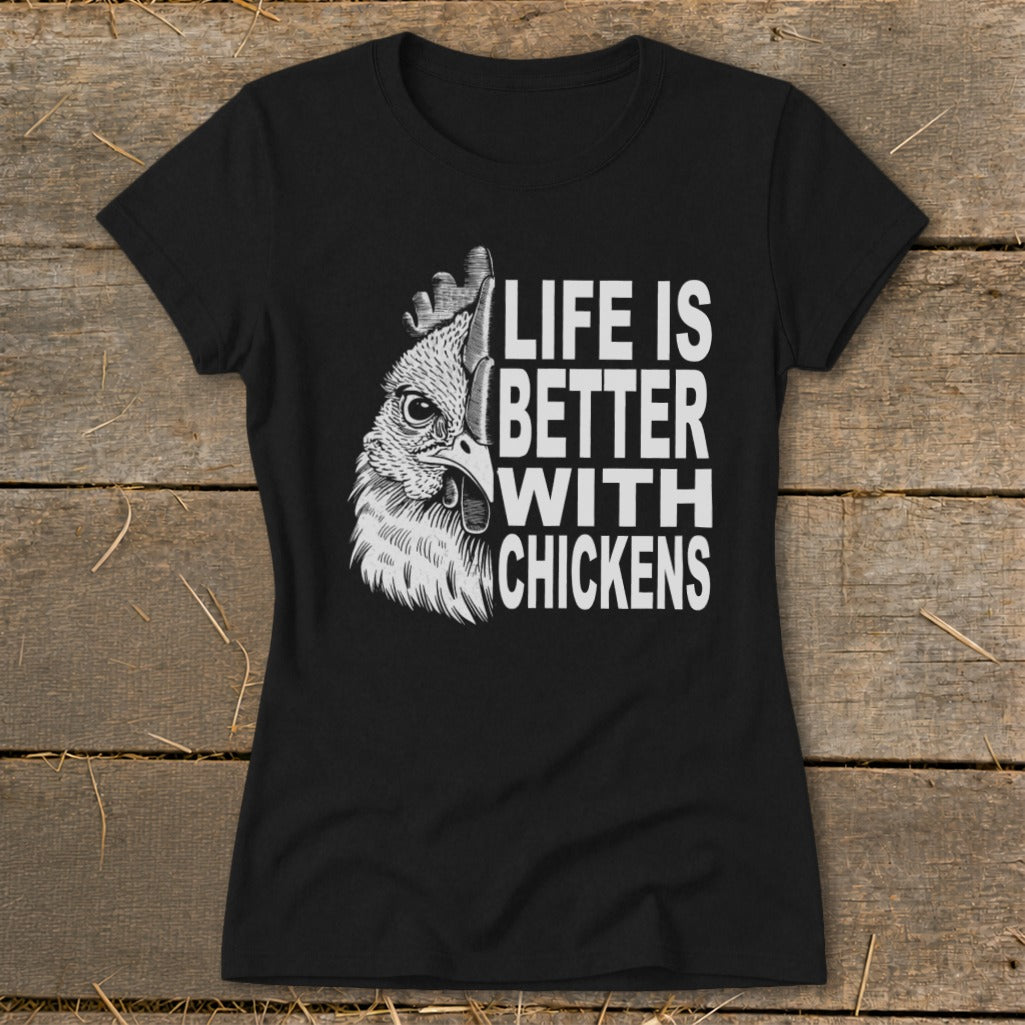 Life With Chickens Ladies Tee
