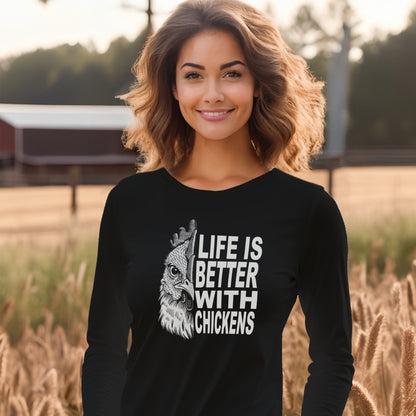 Life With Chickens Long Sleeve Tee