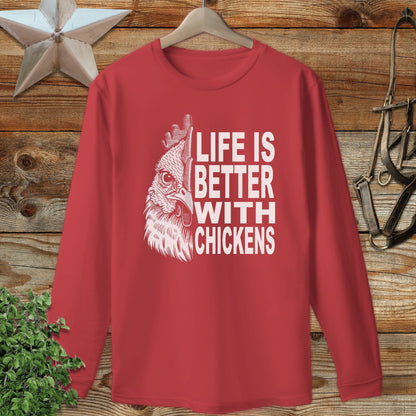 Life With Chickens Long Sleeve Tee