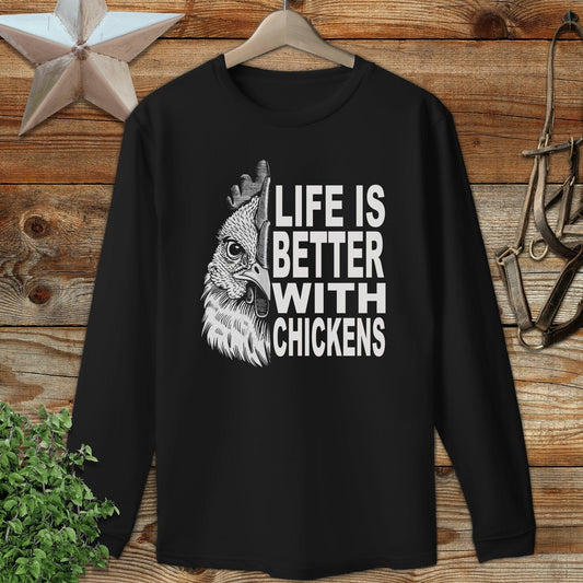 Life With Chickens Long Sleeve Tee
