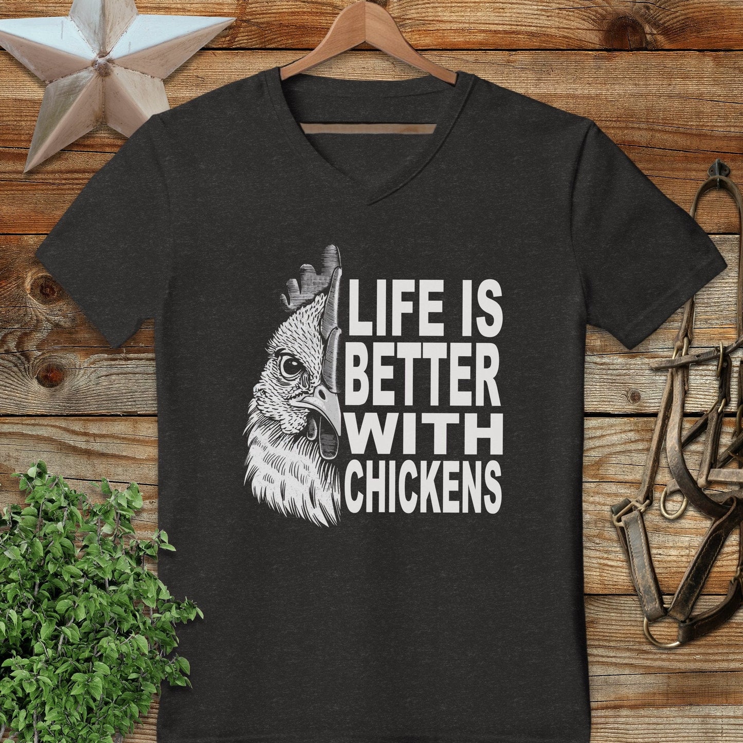 Life With Chickens V-neck
