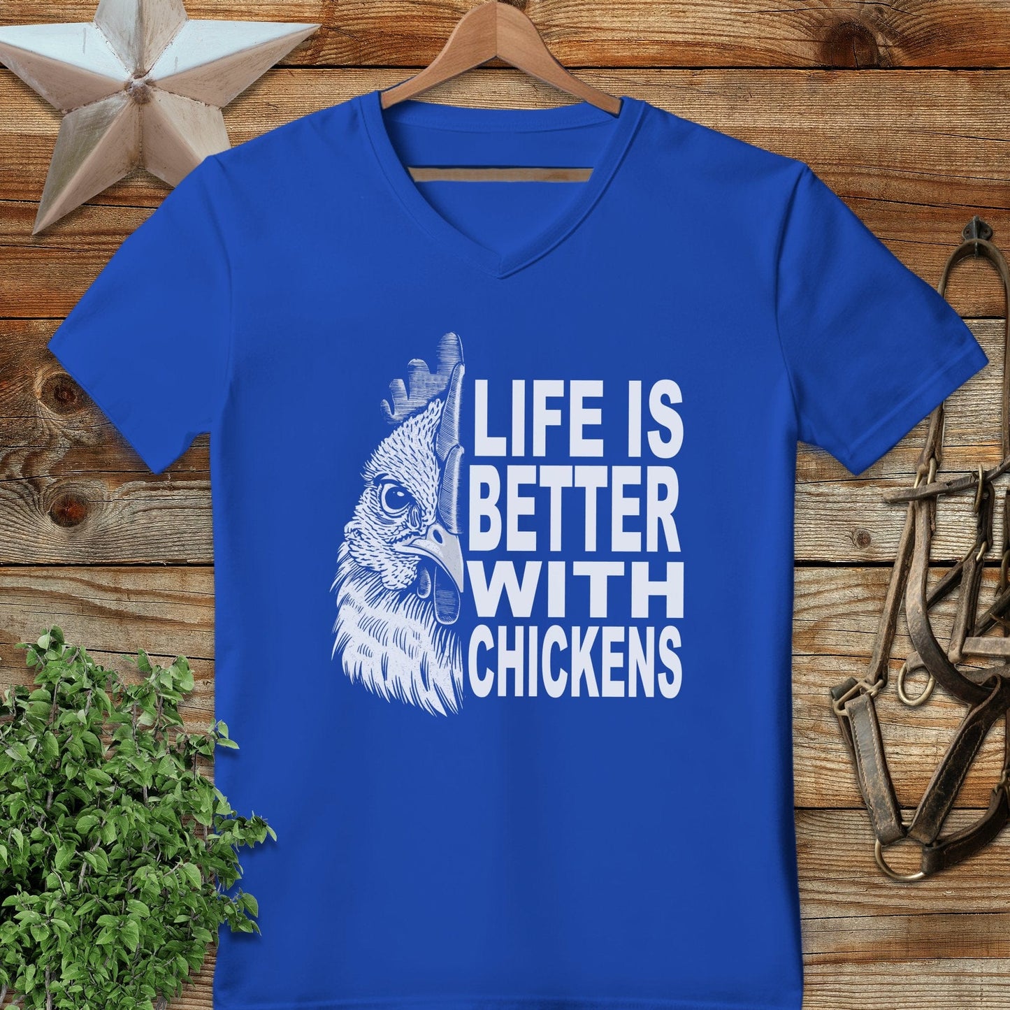 Life With Chickens V-neck