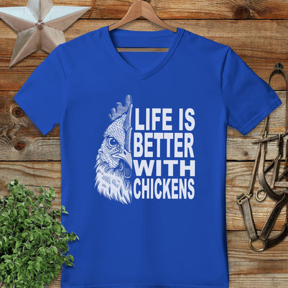 Life With Chickens V-neck