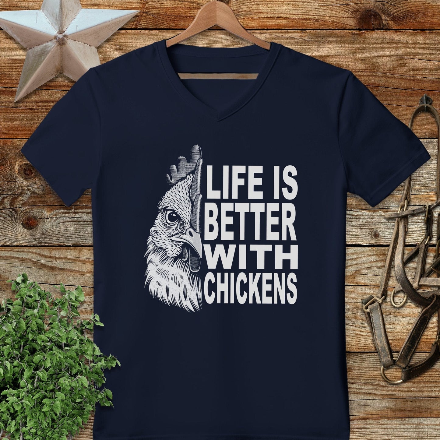 Life With Chickens V-neck