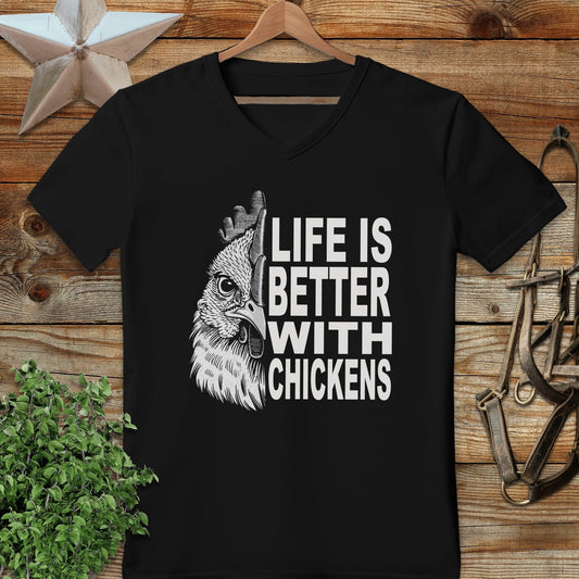Life With Chickens V-neck